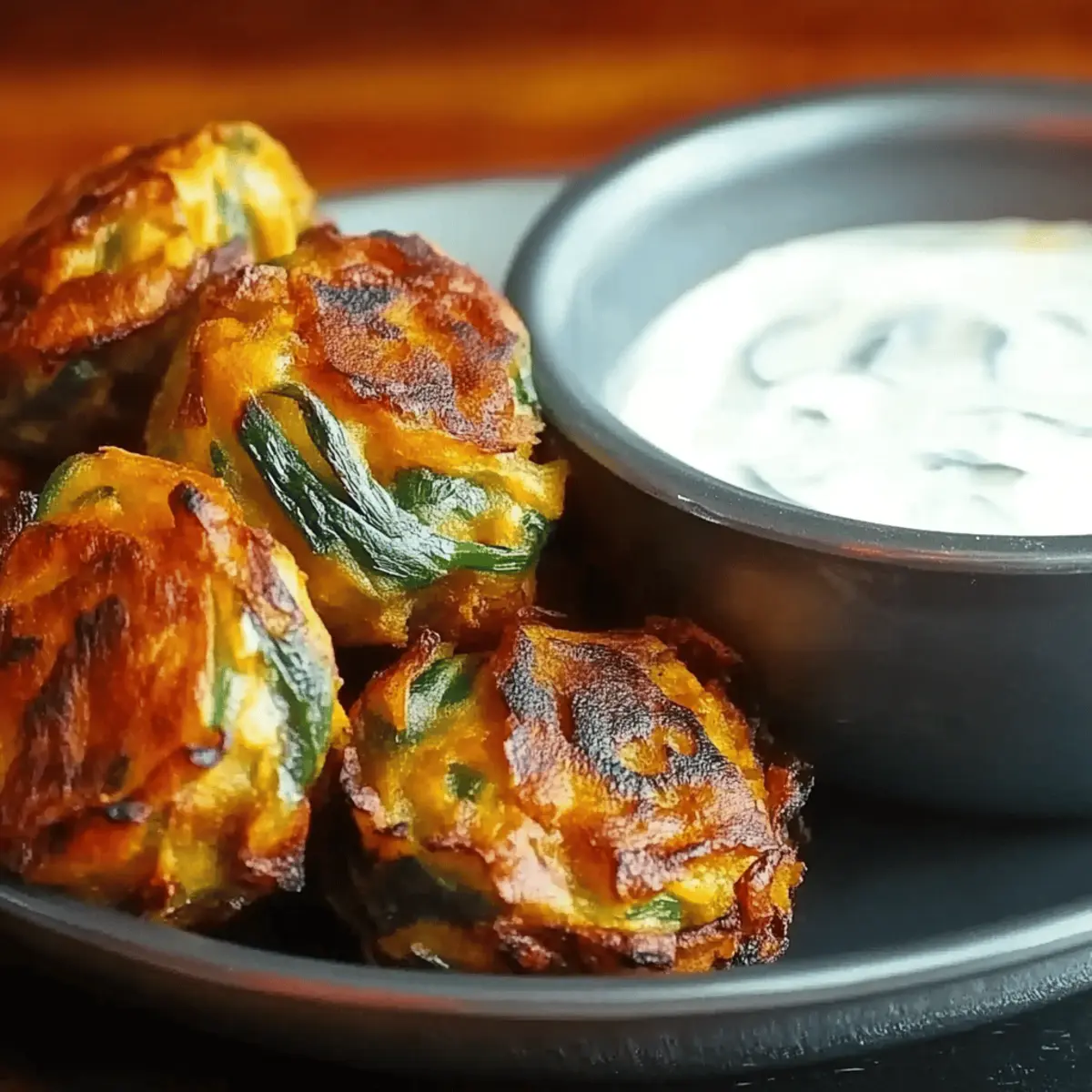 Onion and Spinach Pakoras with Mint Raita