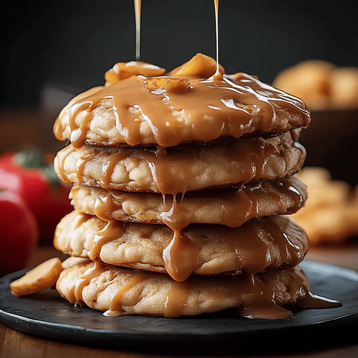 Caramel-Drizzled Apple Cinnamon Cookies