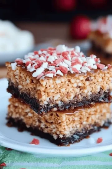 Chocolate Peppermint Rice Crispy Bars