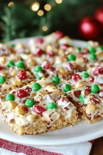 Marshmallow Pretzel Treats with M&M’s