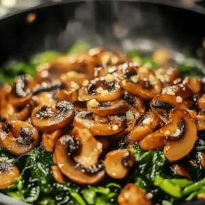 Sauteed Mushrooms with Spinach