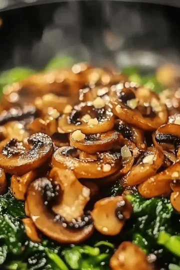 Sauteed Mushrooms with Spinach