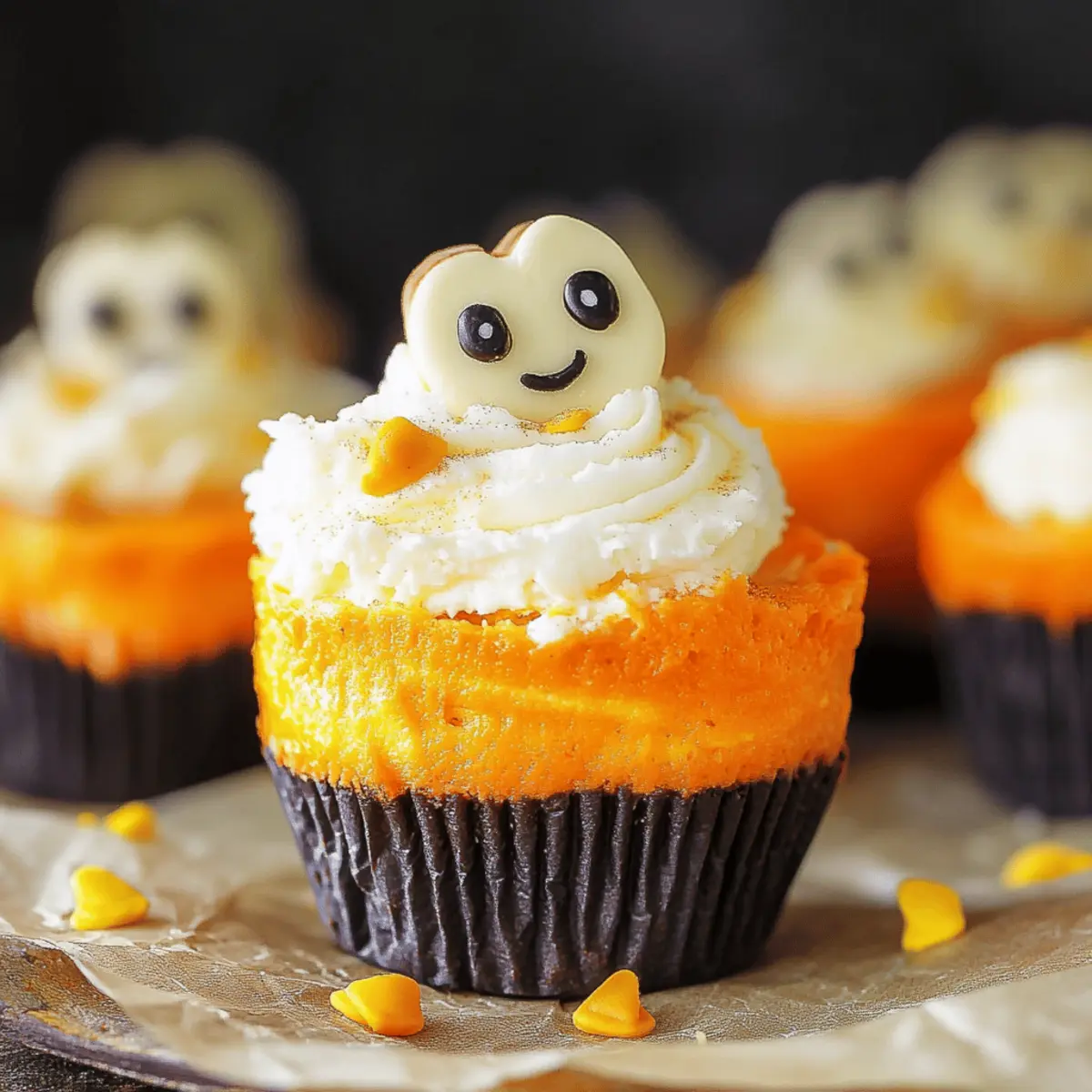 Mini Candy Corn Cheesecakes