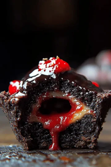 Bleeding Black Cupcakes
