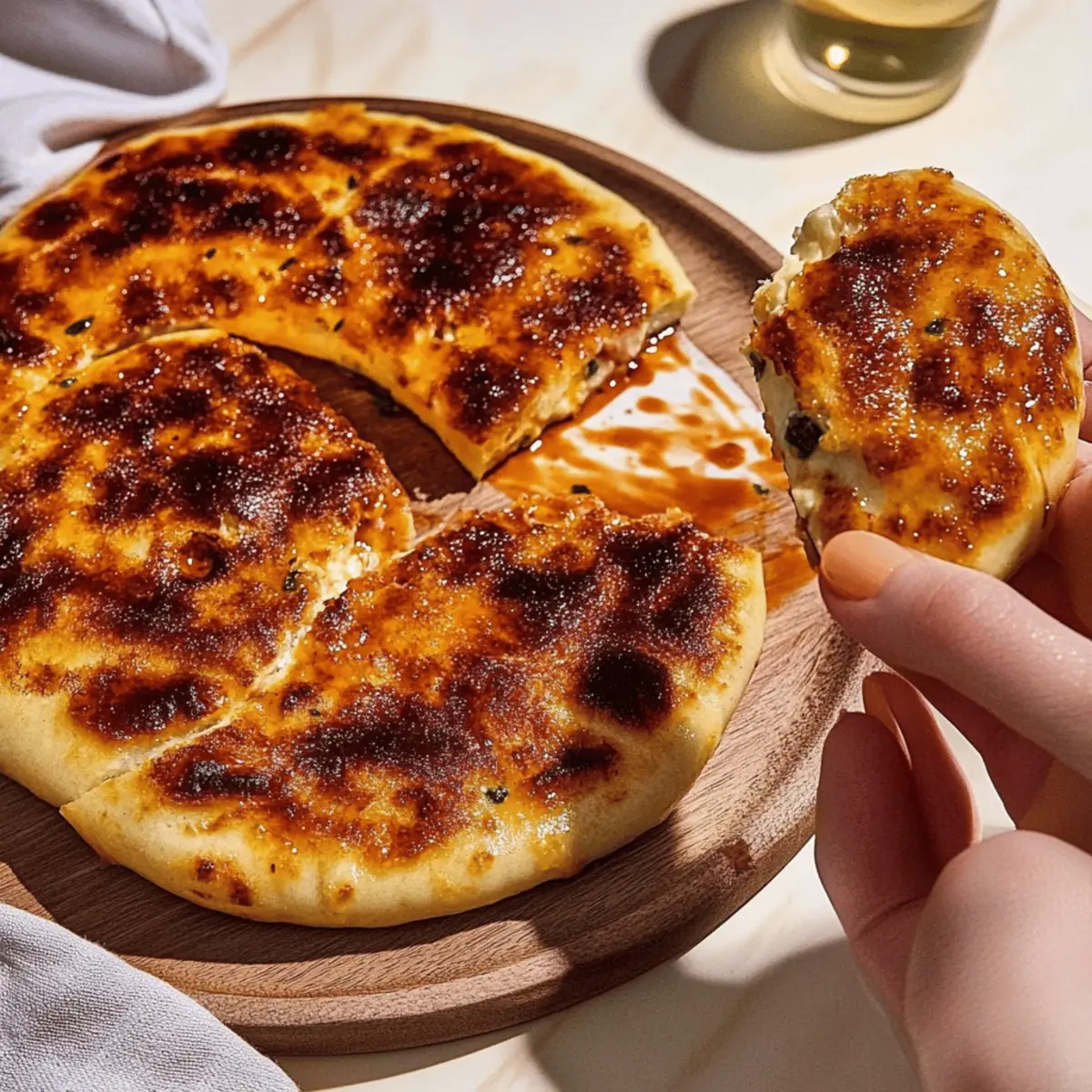 Chili Crisp Cottage Cheese Flatbreads