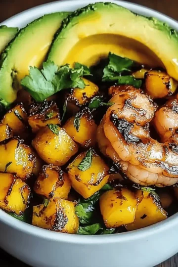 Shrimp Avocado Mango Bowls