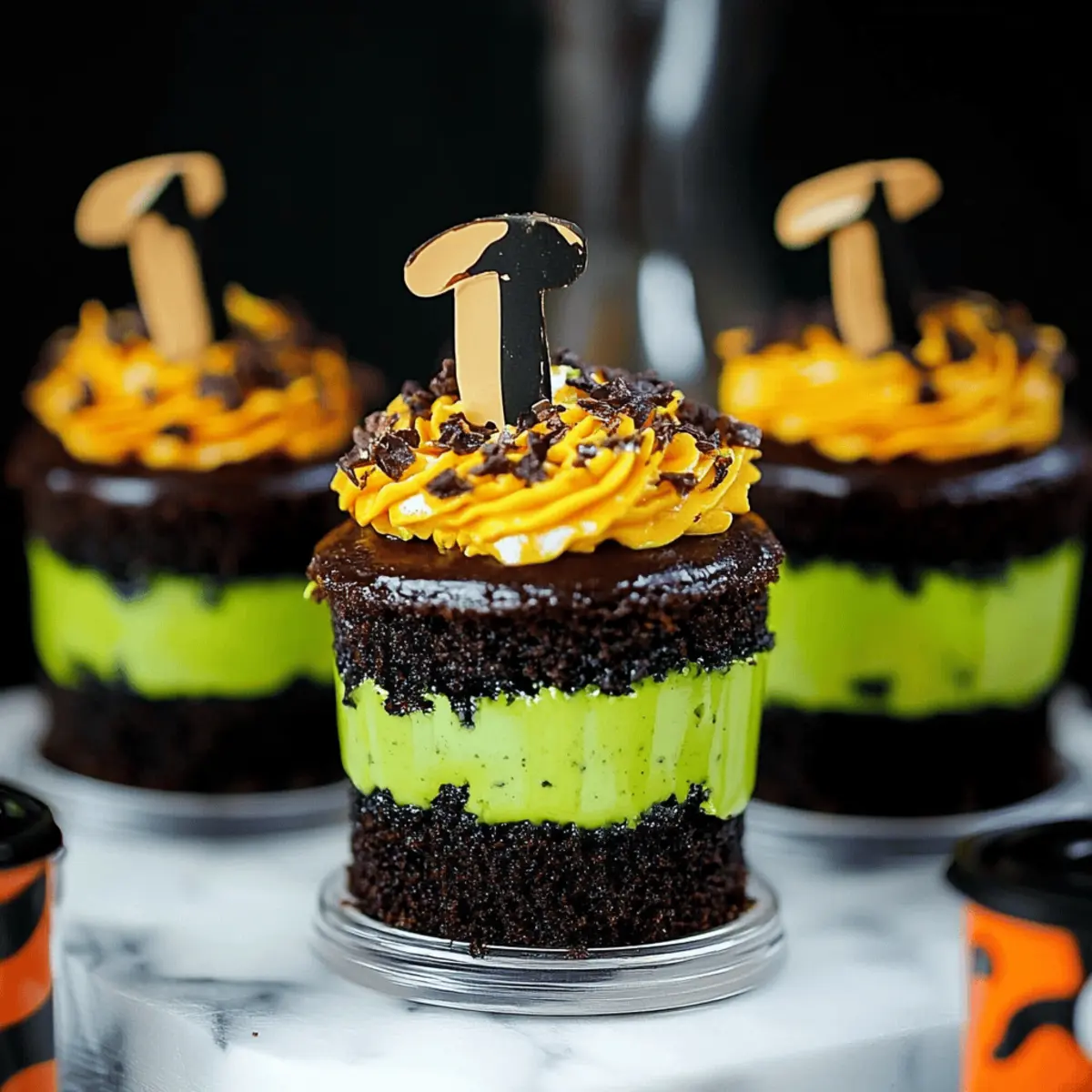 Witches' Brew Halloween Cake Jars