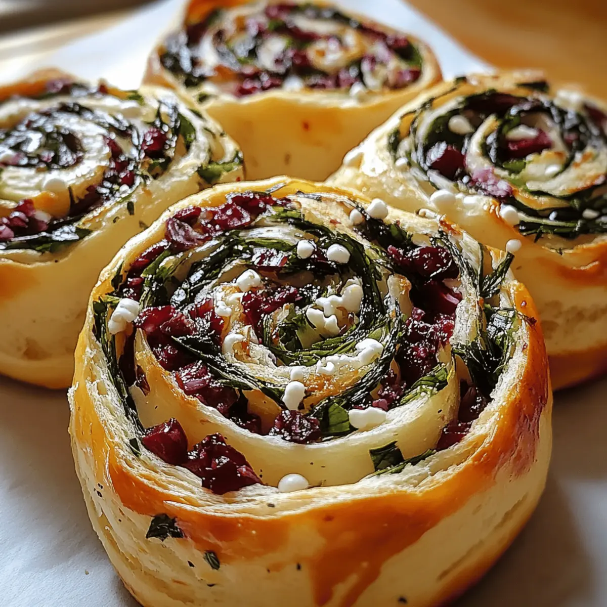 Cranberry Feta Pinwheels with Cream Cheese