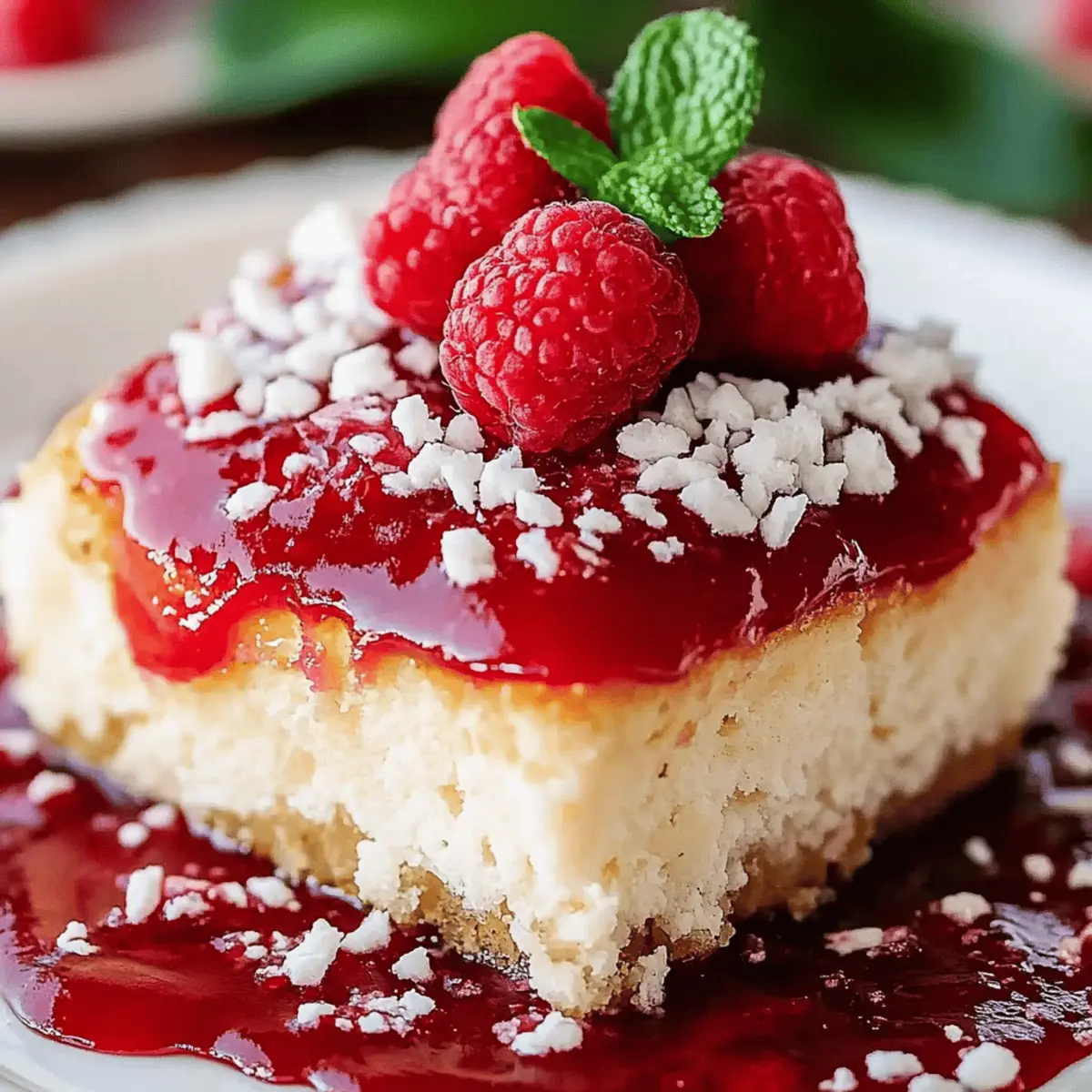 Raspberry Zinger Poke Cake