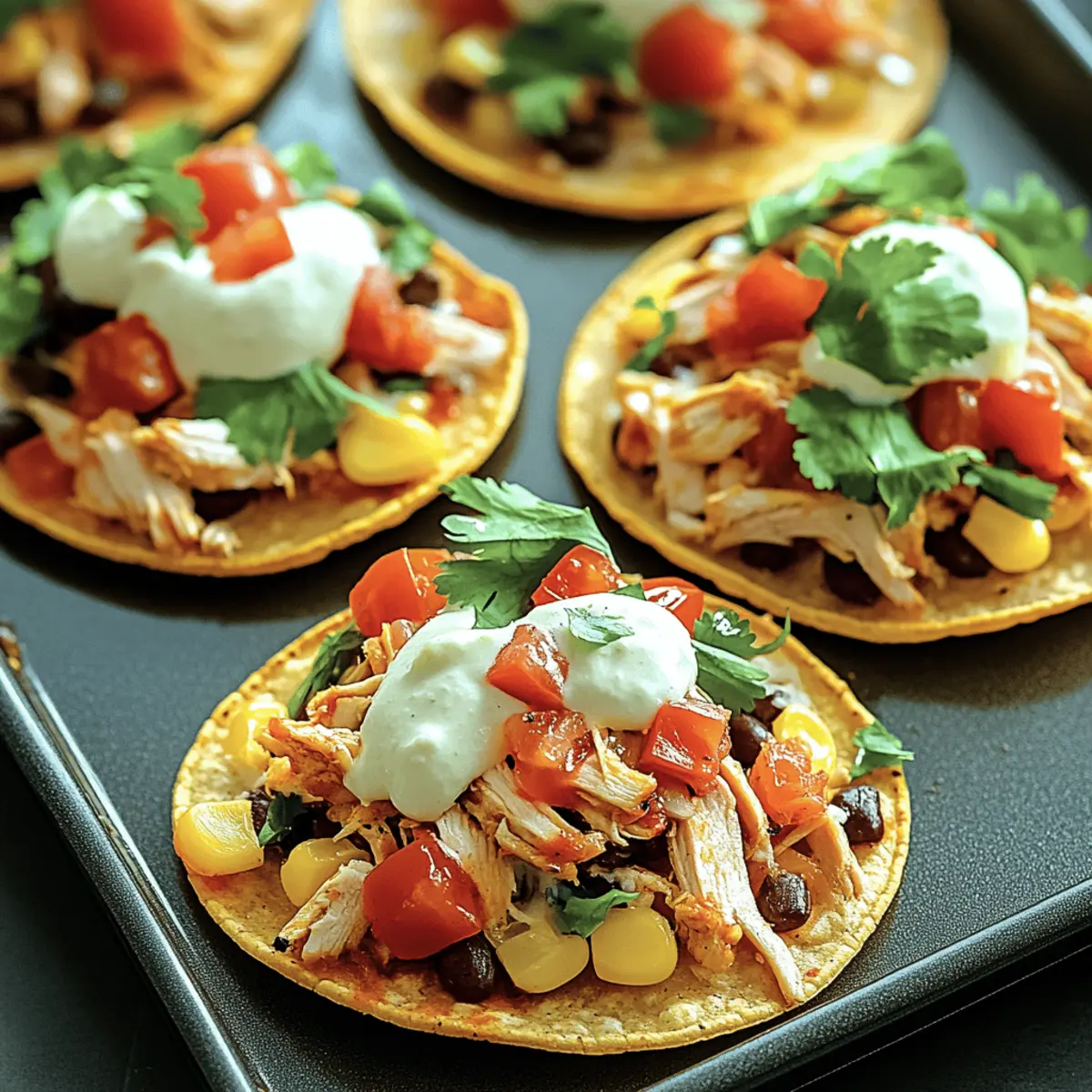 Mexican Rotisserie Chicken Tostadas