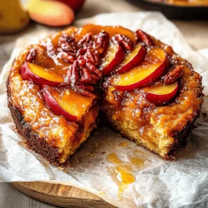 Bourbon Peach Upside Down Cake