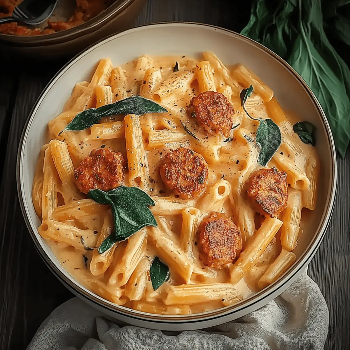 One Pot Creamy Cajun Sausage Pasta