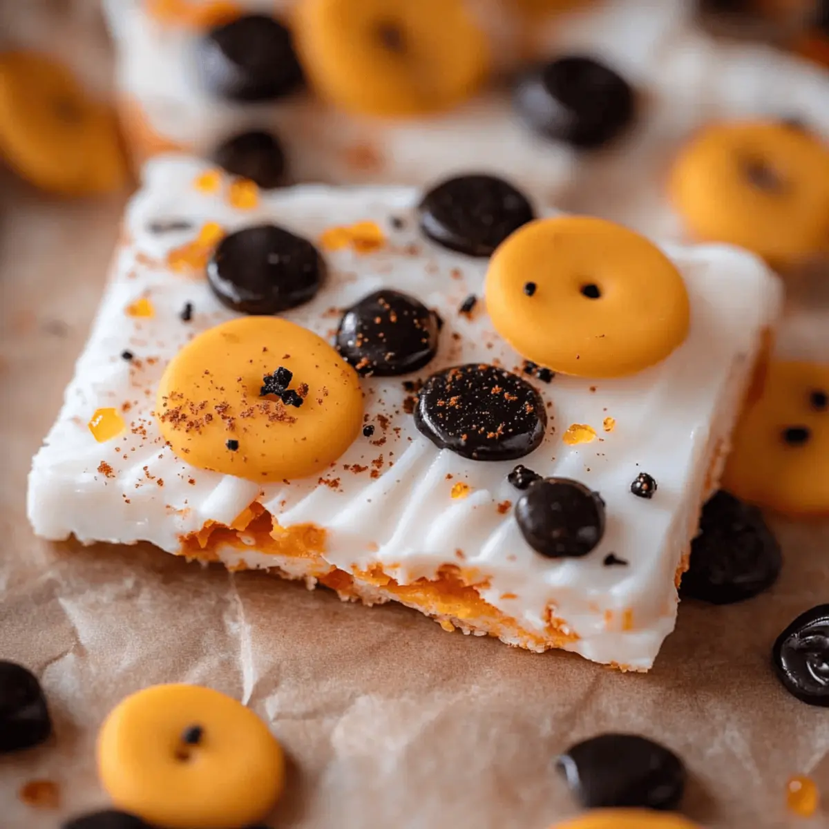 White Chocolate Halloween Oreo Bark