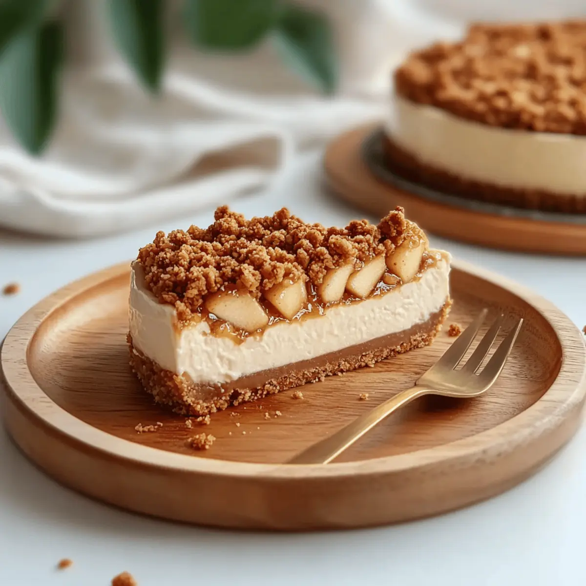 Vegan Apple Crumble Cheesecake