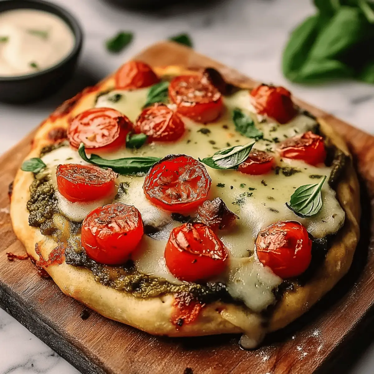 Pesto Chicken Flatbread