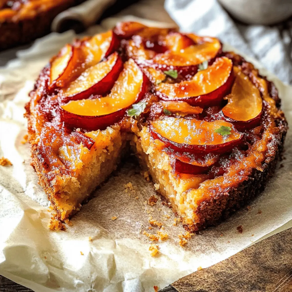 Bourbon Peach Upside Down Cake