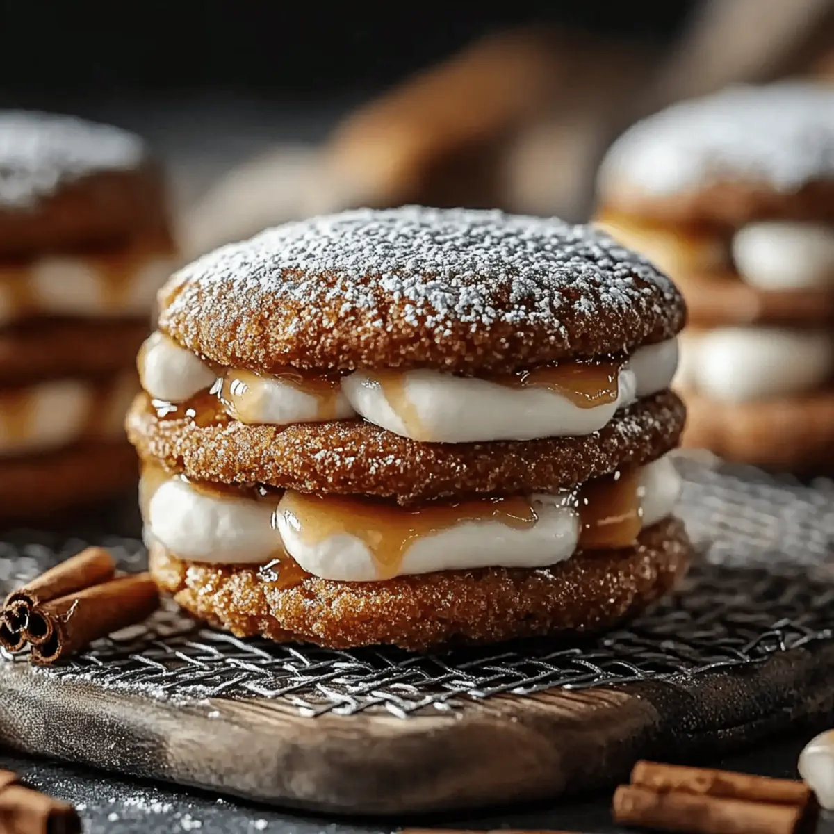 Apple Cider Whoopie Pie Cookies with Caramel