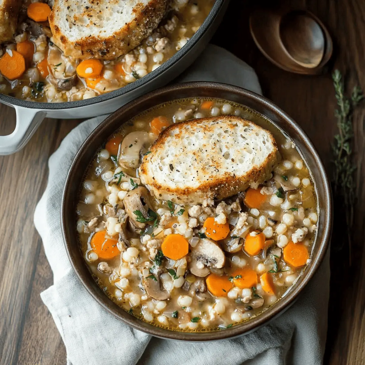 Vegetarian Mushroom Barley Soup