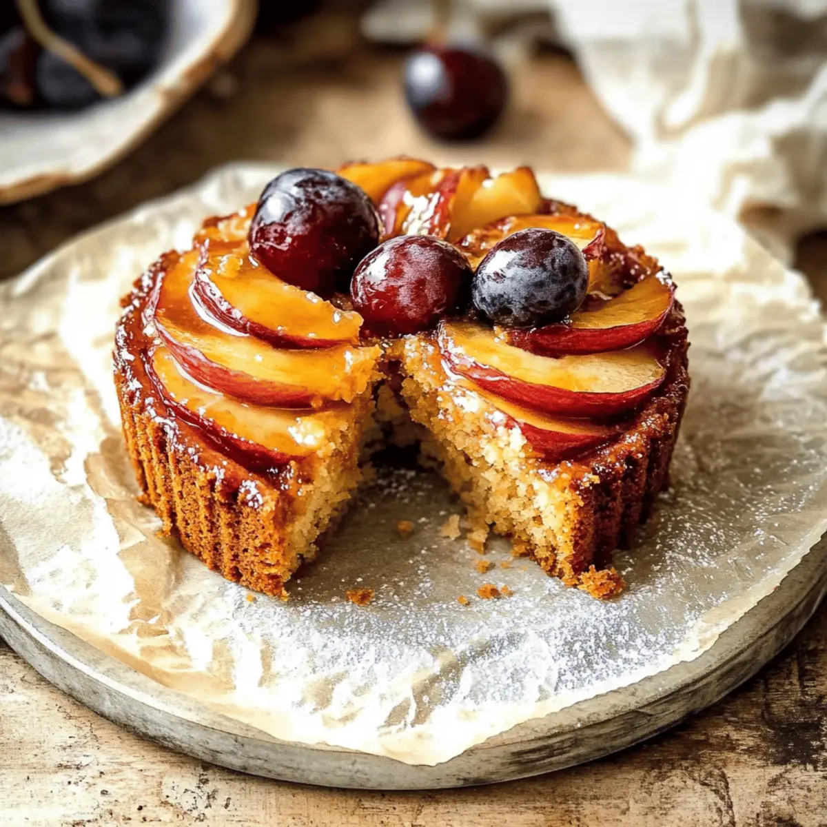 Bourbon Peach Upside Down Cake