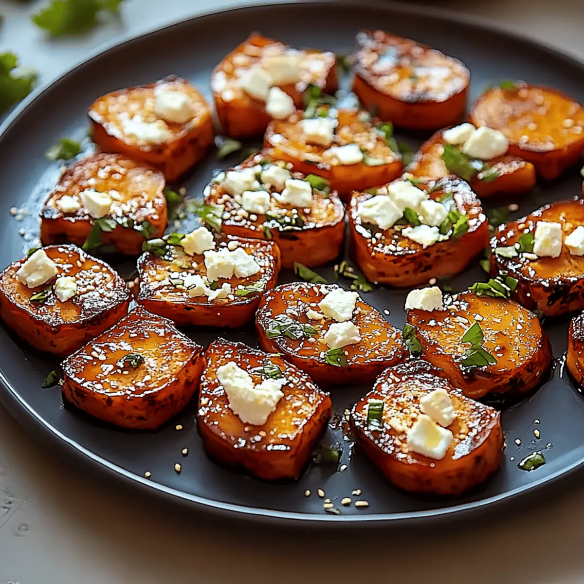 Honey Feta Sweet Potato Rounds