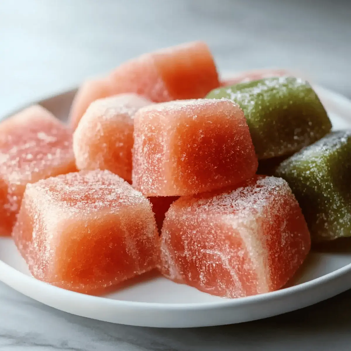Watermelon Mochi