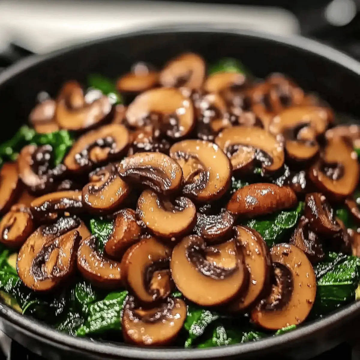 Sauteed Mushrooms with Spinach