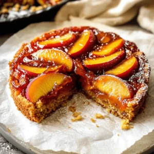 Bourbon Peach Upside Down Cake