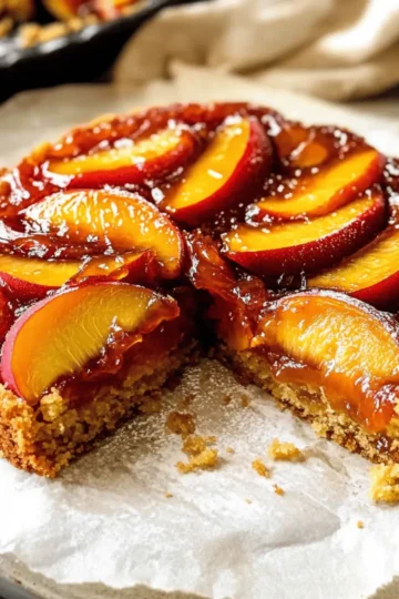 Bourbon Peach Upside Down Cake