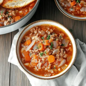 Beef Cabbage Barley Soup
