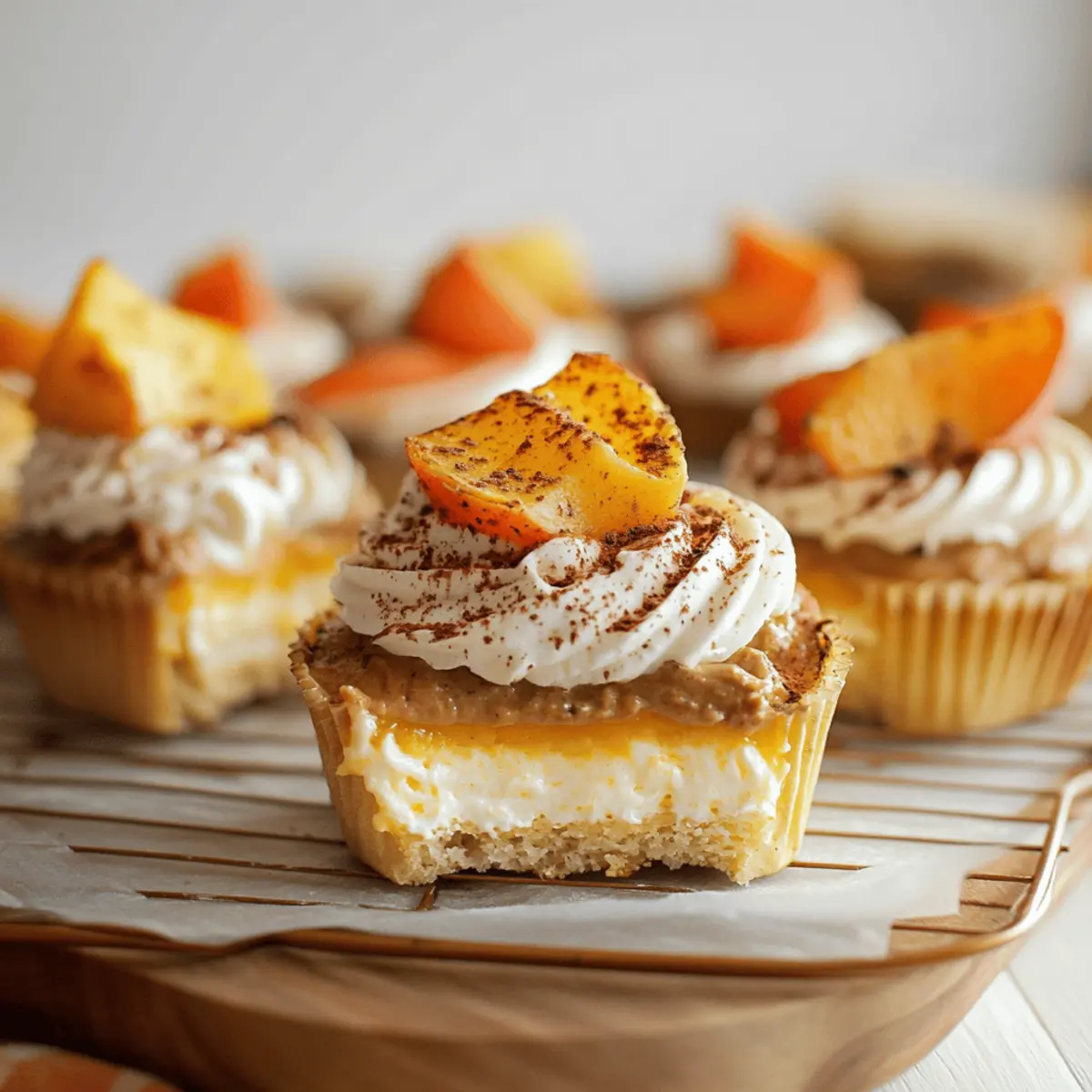Mini Pumpkin S’mores Cheesecakes