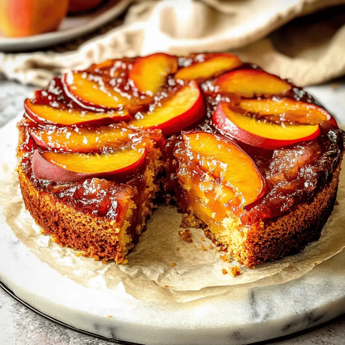 Bourbon Peach Upside Down Cake