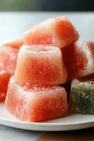Watermelon Mochi