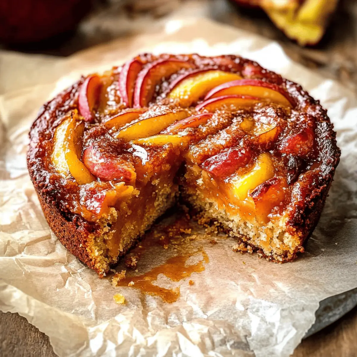 Bourbon Peach Upside Down Cake