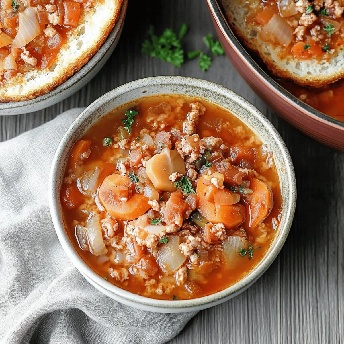 Beef Cabbage Barley Soup