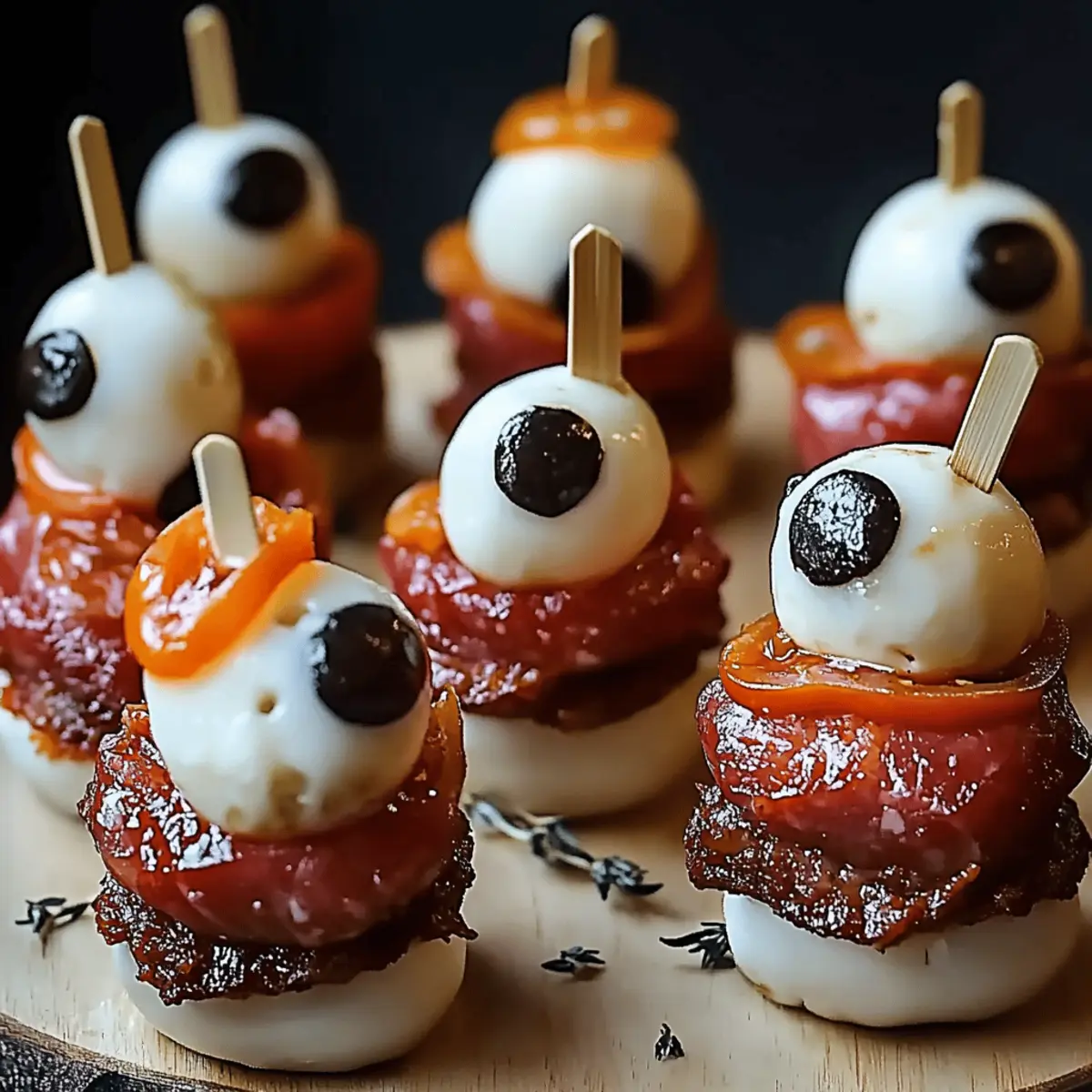 Salami Mozzarella Eyeballs