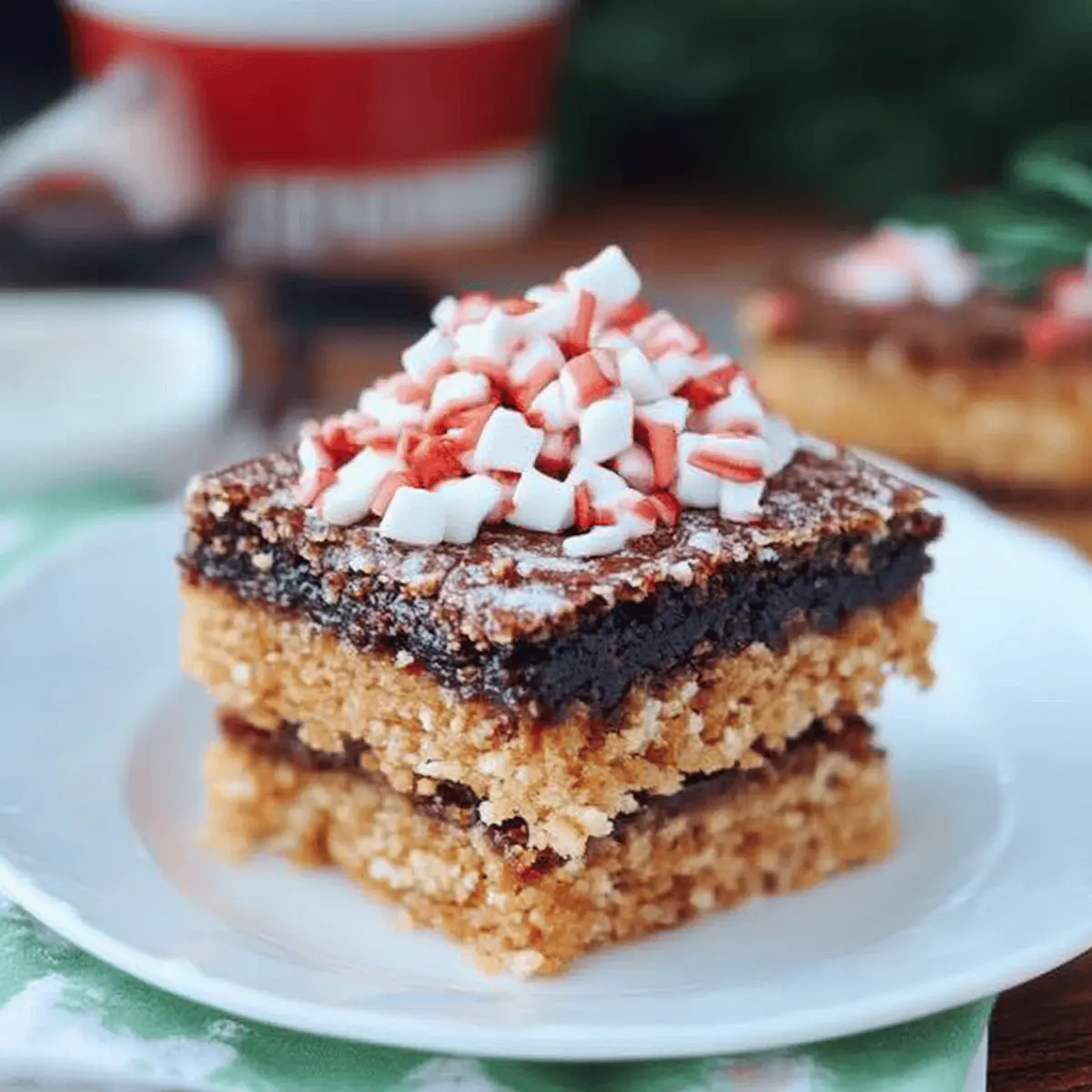 Chocolate Peppermint Rice Crispy Bars