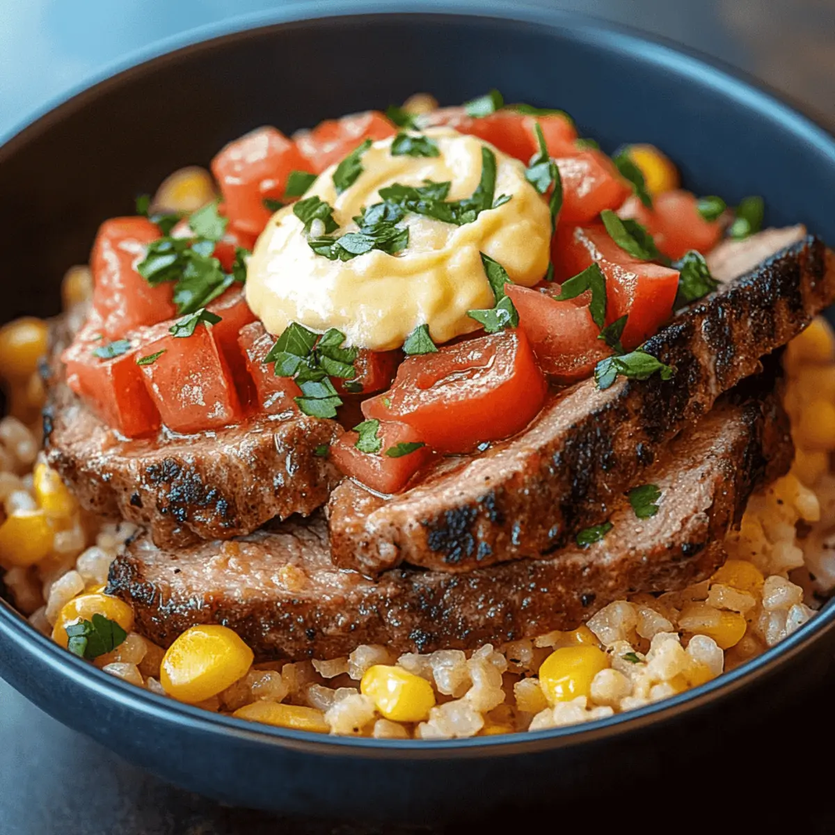 Steak Queso Rice