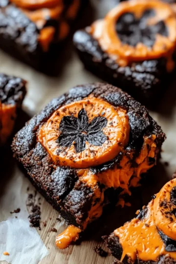 Halloween Oreo Cookie Brownies
