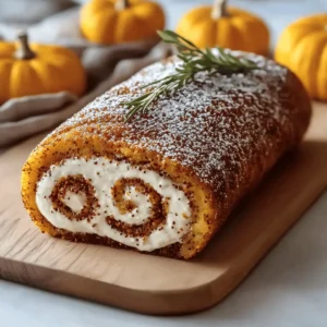 Fall Pumpkin Spice Roll Cake
