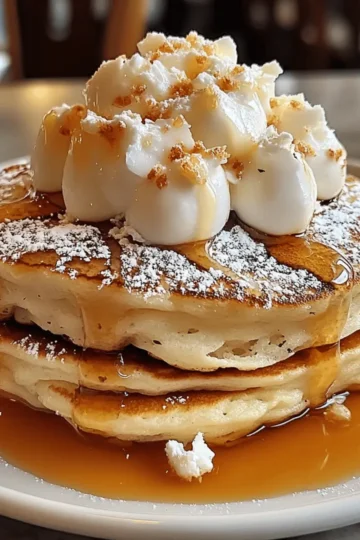 Sweet Coconut Cream Pancakes