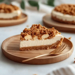 Vegan Apple Crumble Cheesecake