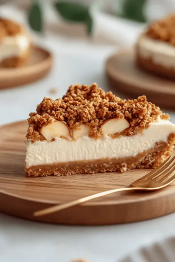 Vegan Apple Crumble Cheesecake