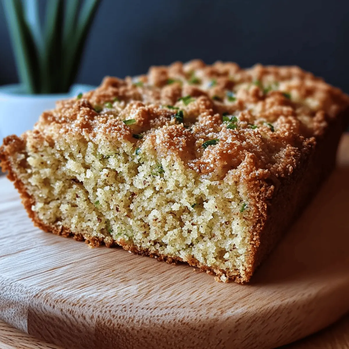 Cinnamon Streusel Topped Zucchini Bread