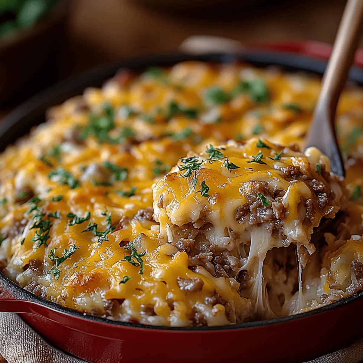 Cheesy Hamburger Rice Casserole