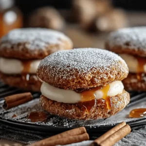 Apple Cider Whoopie Pie Cookies with Caramel