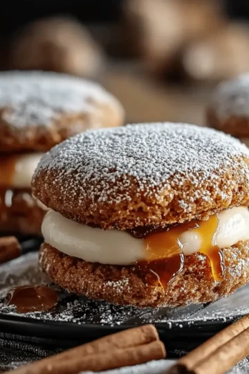 Apple Cider Whoopie Pie Cookies with Caramel
