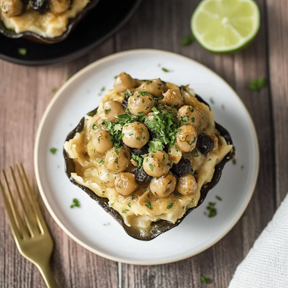 Curried Chickpea Stuffed Acorn Squash