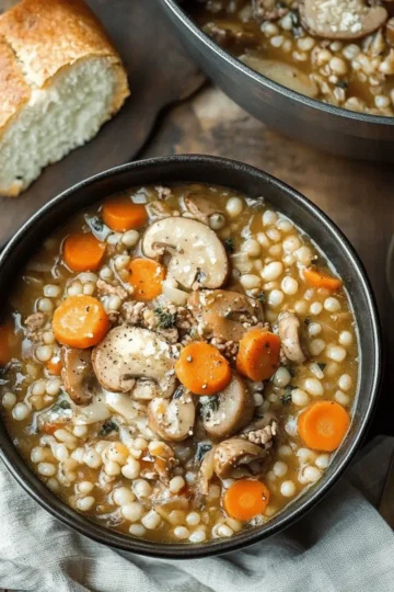 Vegetarian Mushroom Barley Soup