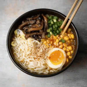 Creamy Vegetarian Peanut Miso Ramen