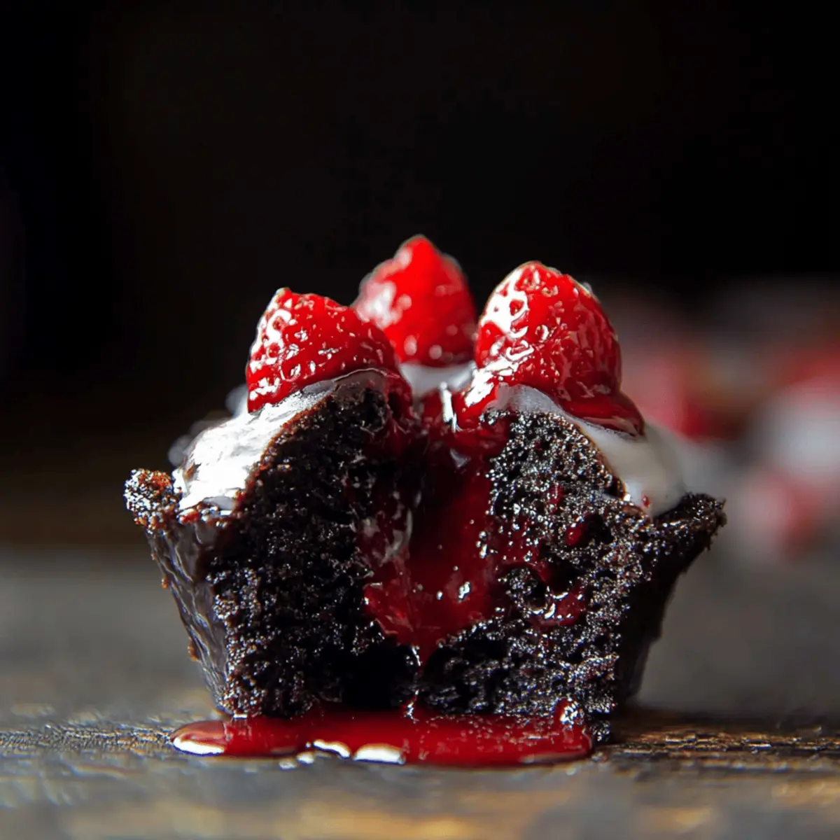 Bleeding Black Cupcakes